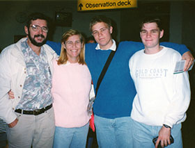 Photo of family at airport